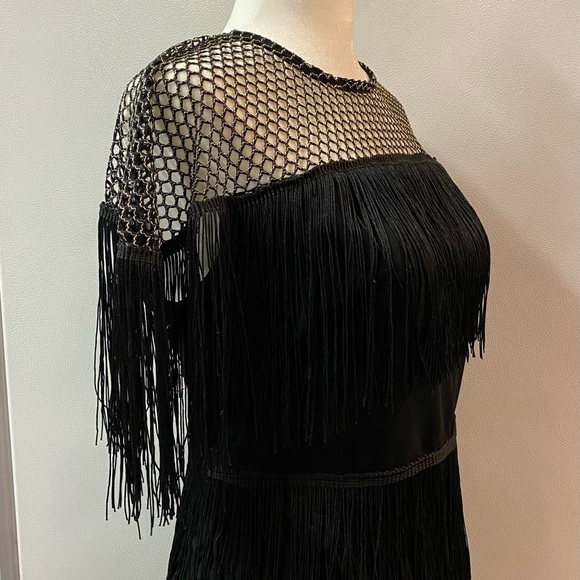 SHEIN long black fringe dress - Picture 4 of 5